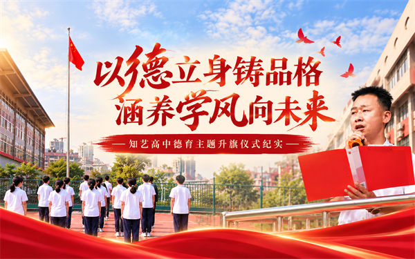 以德立身铸品格，涵养学风向未来｜知艺高中德育主题升旗仪式纪实